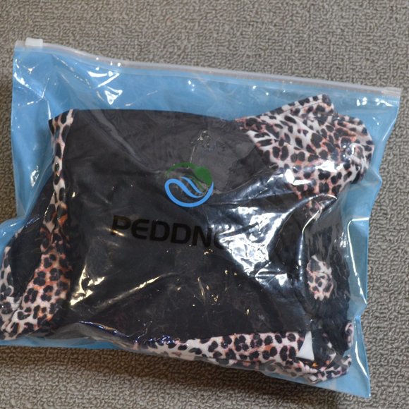 One Piece Halter Bathing Suit V Neck Leopard Print Size XL - Picture 9 of 9